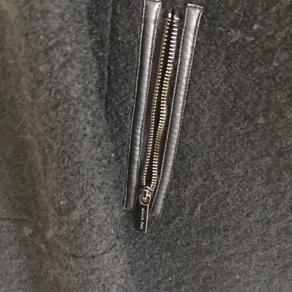 Michael Kors black wool moto jacket coat - Picture 5 of 7